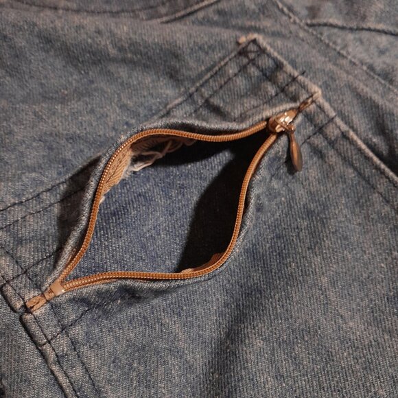 Vintage L.L Bean Light Blue Denim & Corduroy Barn Coat sz Medium - Picture 9 of 11